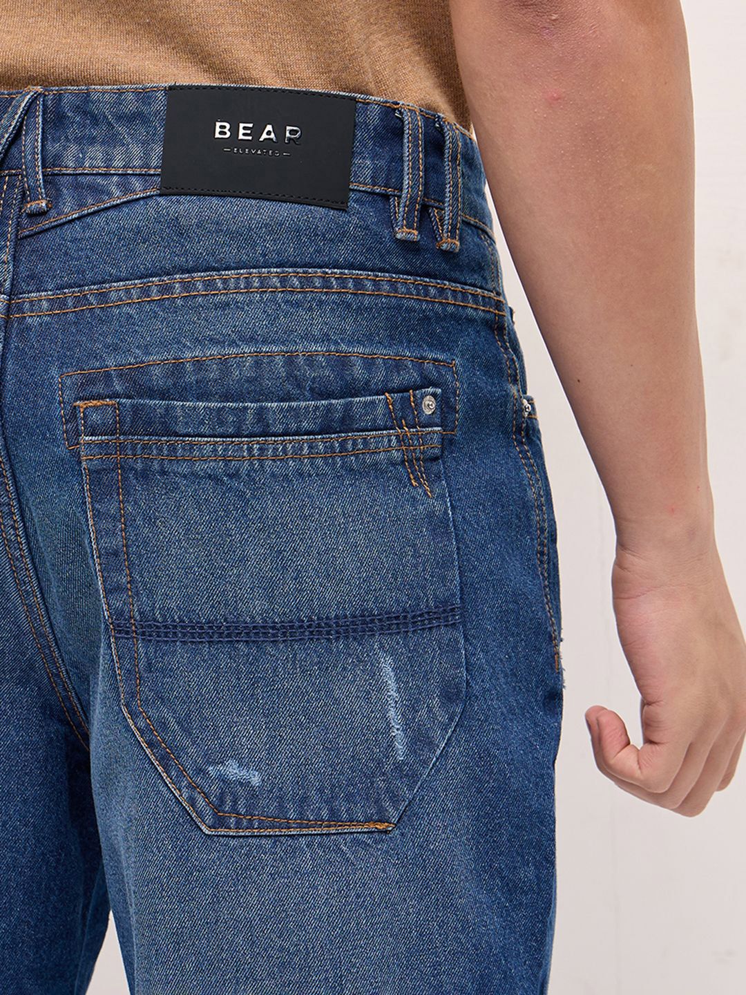 THE BEAR HOUSE Men's Pure Cotton Denim Shorts