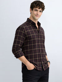 ADRO Men Standard Tartan Checks Baju Kasual Berpetak