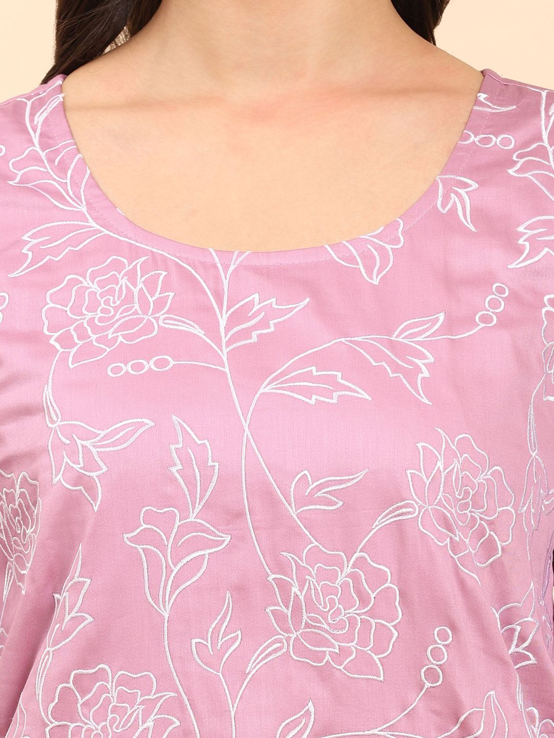 Mamicha Women Floral Embroidered Regular Pure Cotton Kurta with Palazzos & With Dupatta