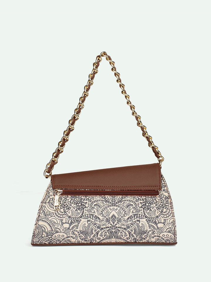 ZOUK Floral Printed Structured Sling Bag