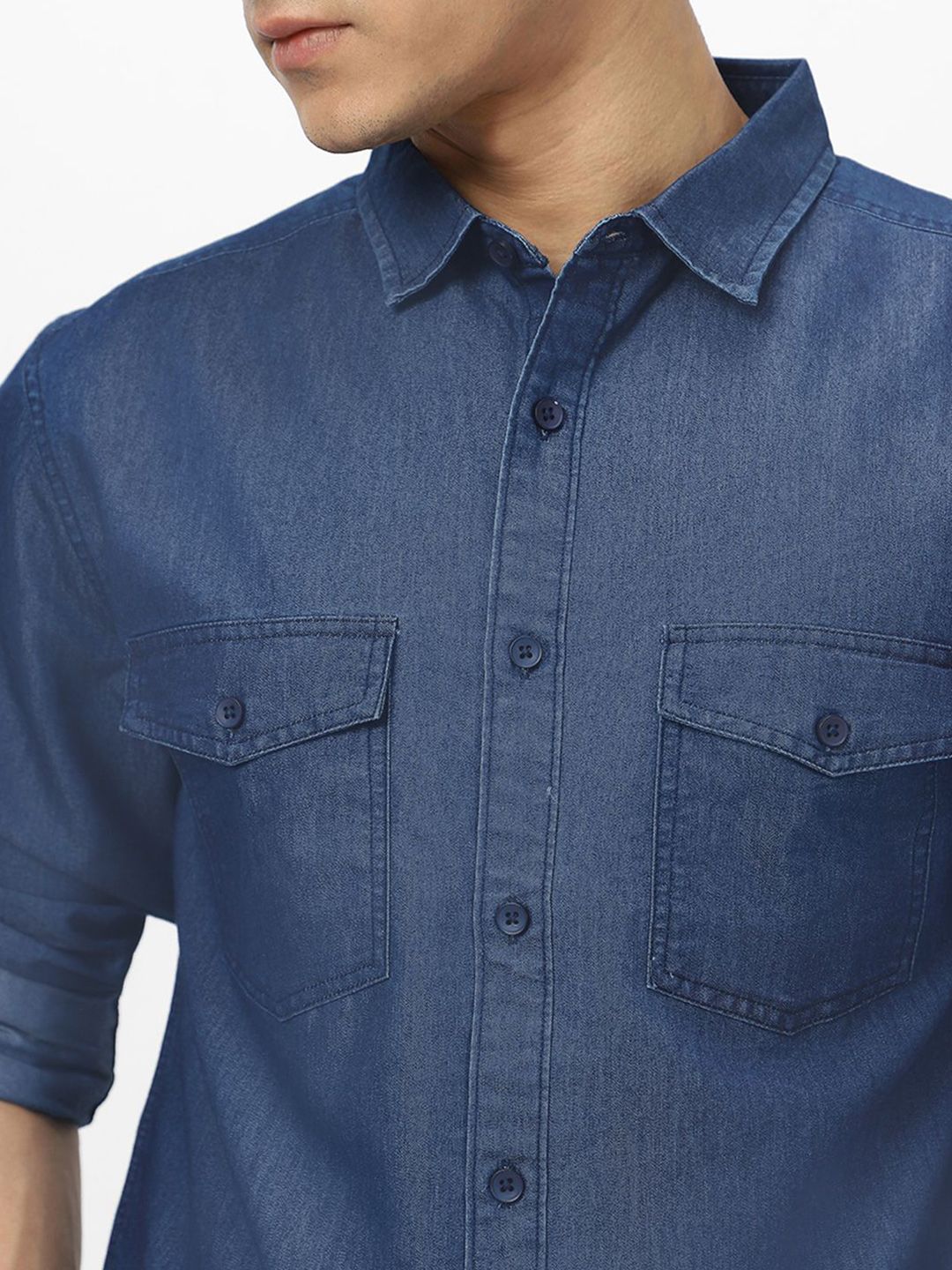 Urbano Fashion Men Full Sleeve Regular Fit Casual Denim Shirt