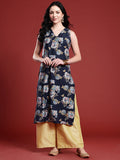 Anouk Floral Print Straight Kurta