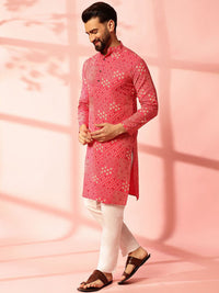 Anouk Men Bandhani Printed Regular Kurta with Pyjamas