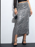 Wanita sassafras menghiasi skirt midi pensil