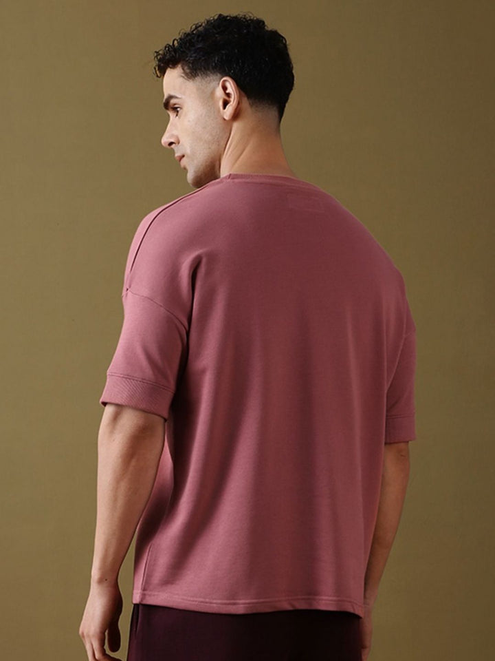 DILLINGER Men Solid Ultra Soft Drapey Cotton Oversized Drop Shoulder T-Shirt
