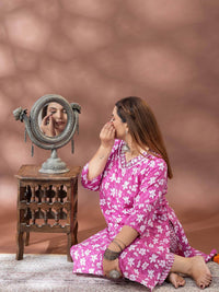 Mamicha Embroidered Kurta With Palazzos & Dupatta