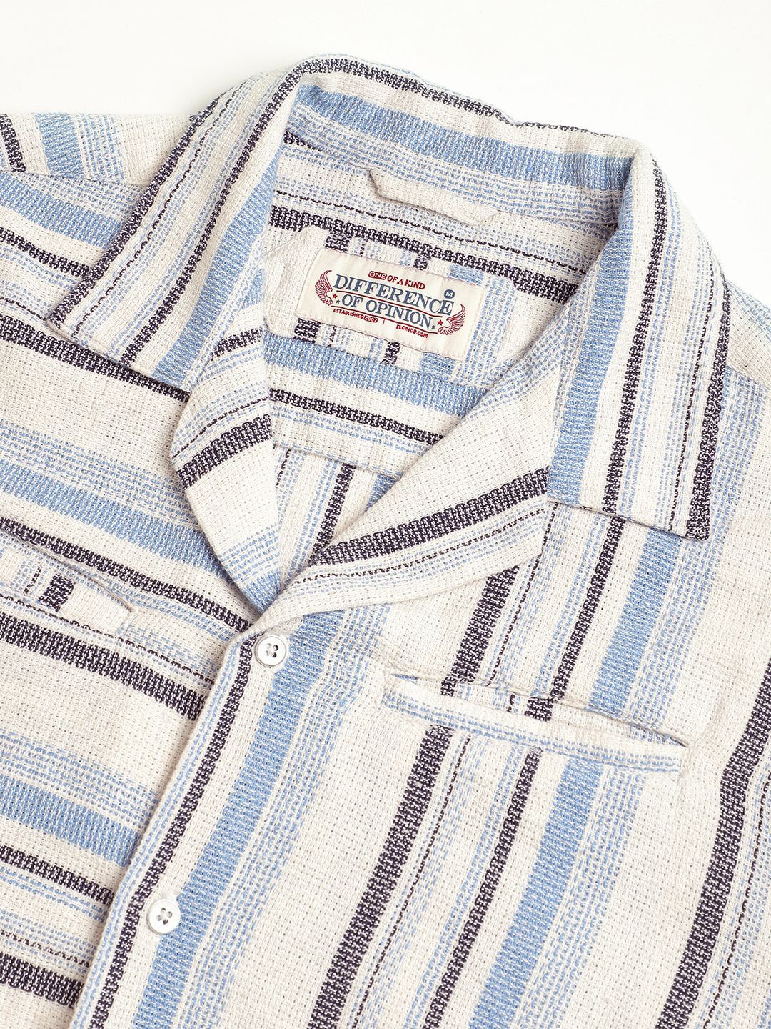 Difference of Opinion Men Standard Opaque Striped Casual Shirt