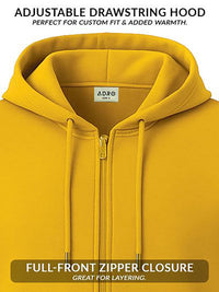 ADRO Men Printed Hooded Sweatshirt