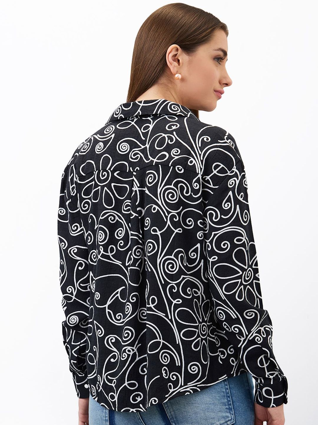 SPYKAR Women Printed Shirt Style Top