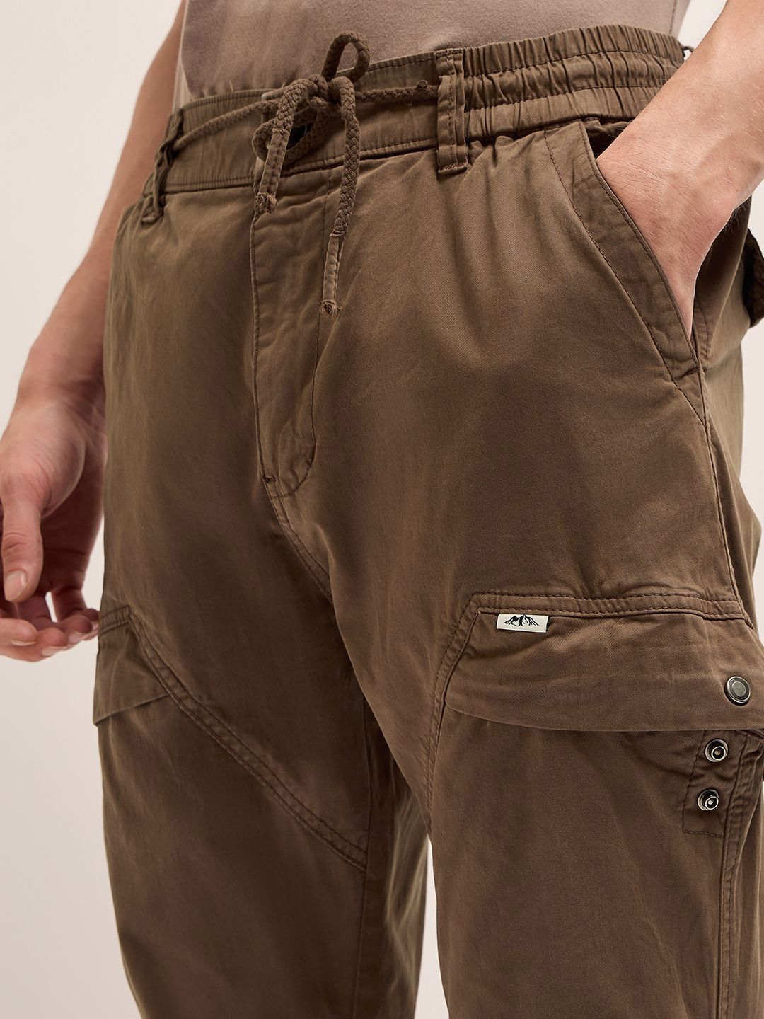 THE BEAR HOUSE Men Cotton Slim Fit Cargos