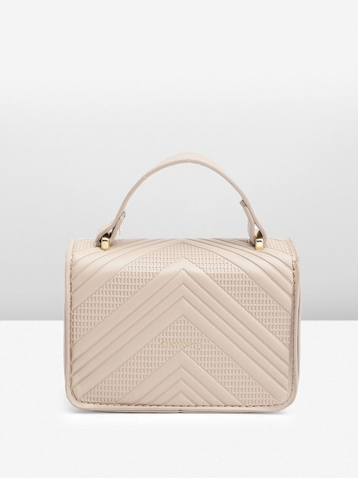 DressBerry Textured Structured Satchel Bag