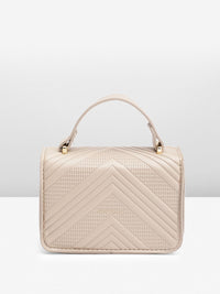 DressBerry Textured Structured Satchel Bag