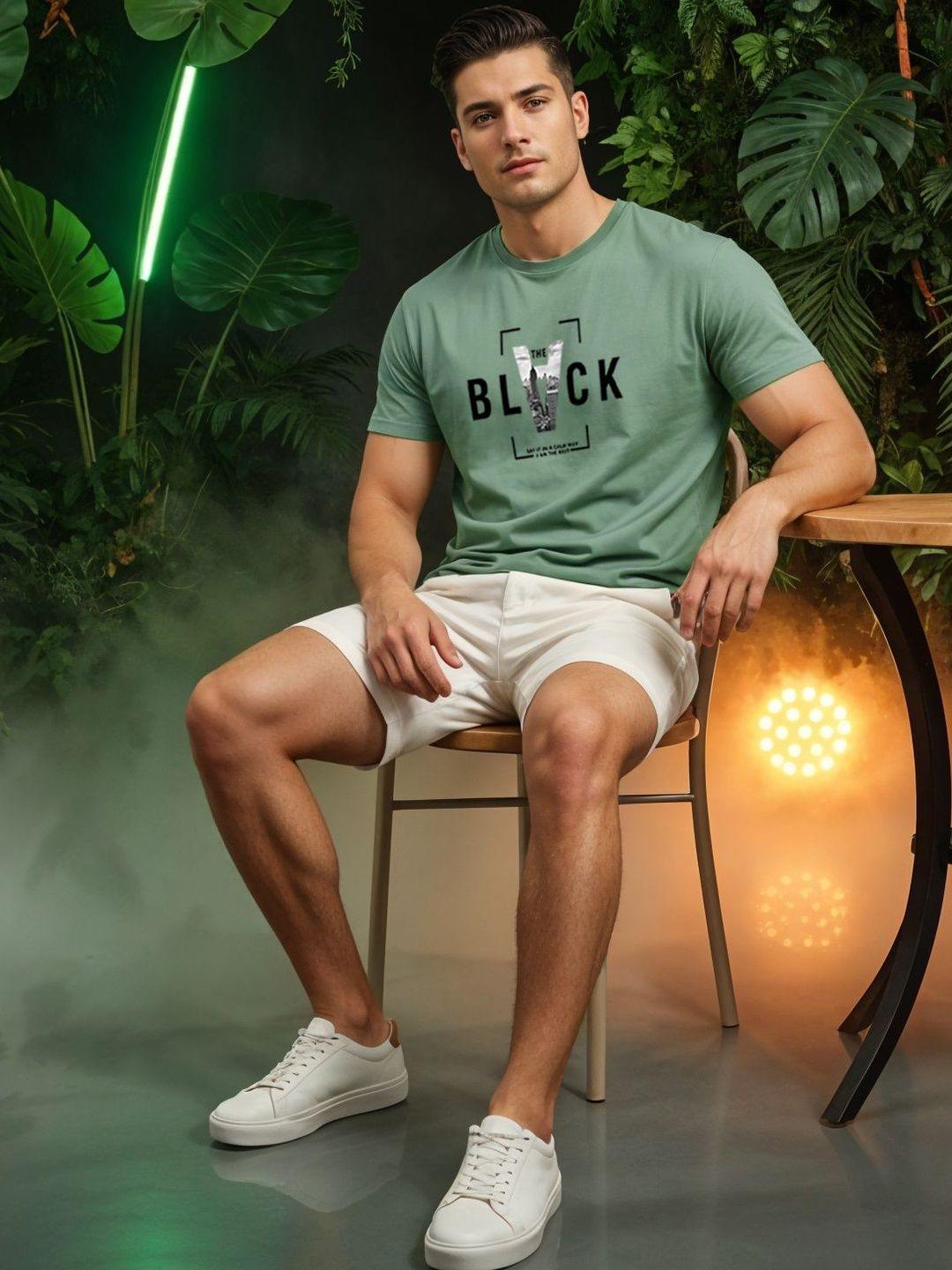 ADRO Typography Printed Short Sleeves Regular Fit Cotton T-shirt