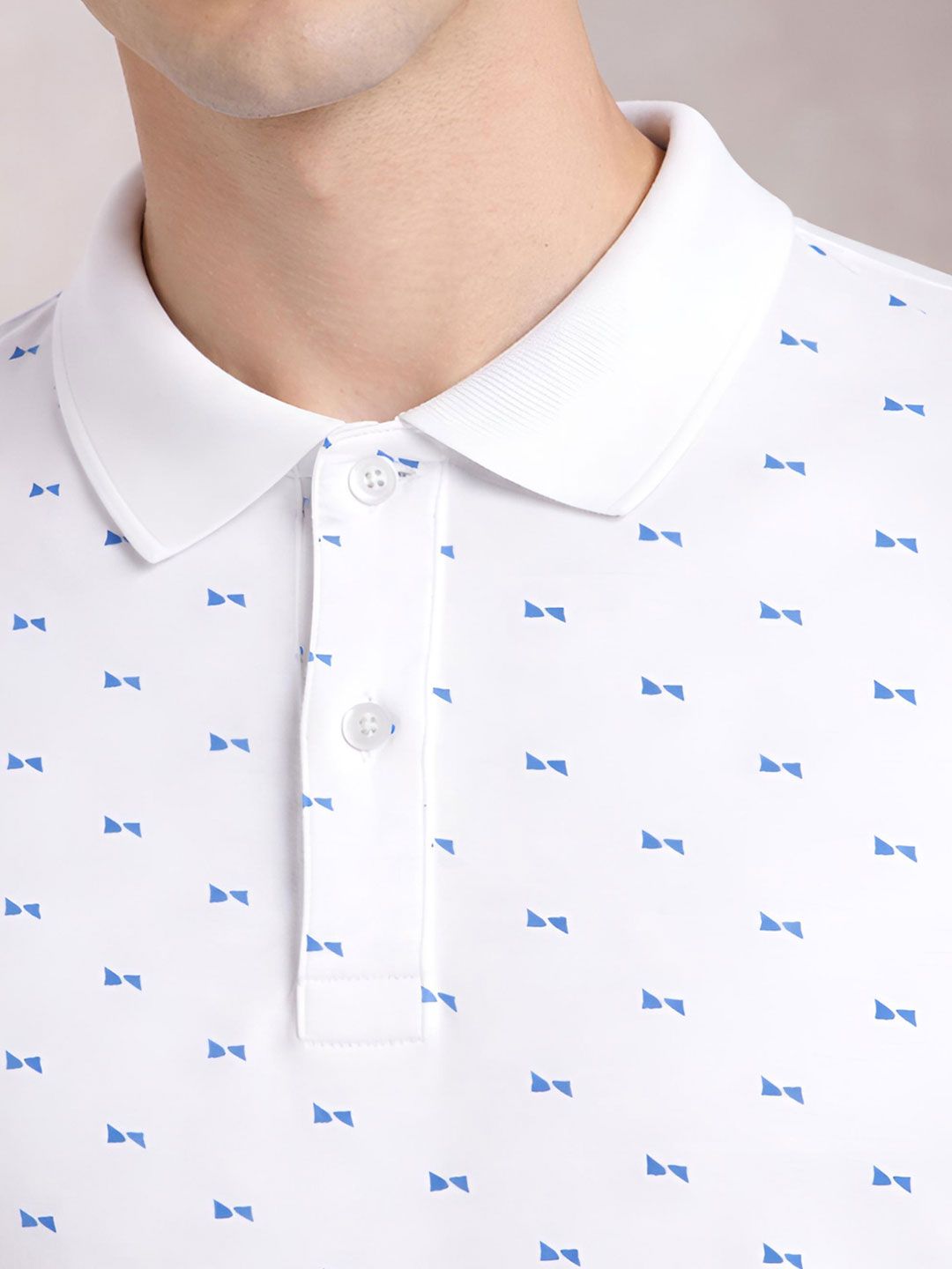 ADRO Men Printed Polo Collar T-shirt