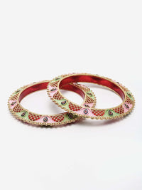 Anouk Set Of 2 Gold-Plated Artificial Stones Studded Bangles