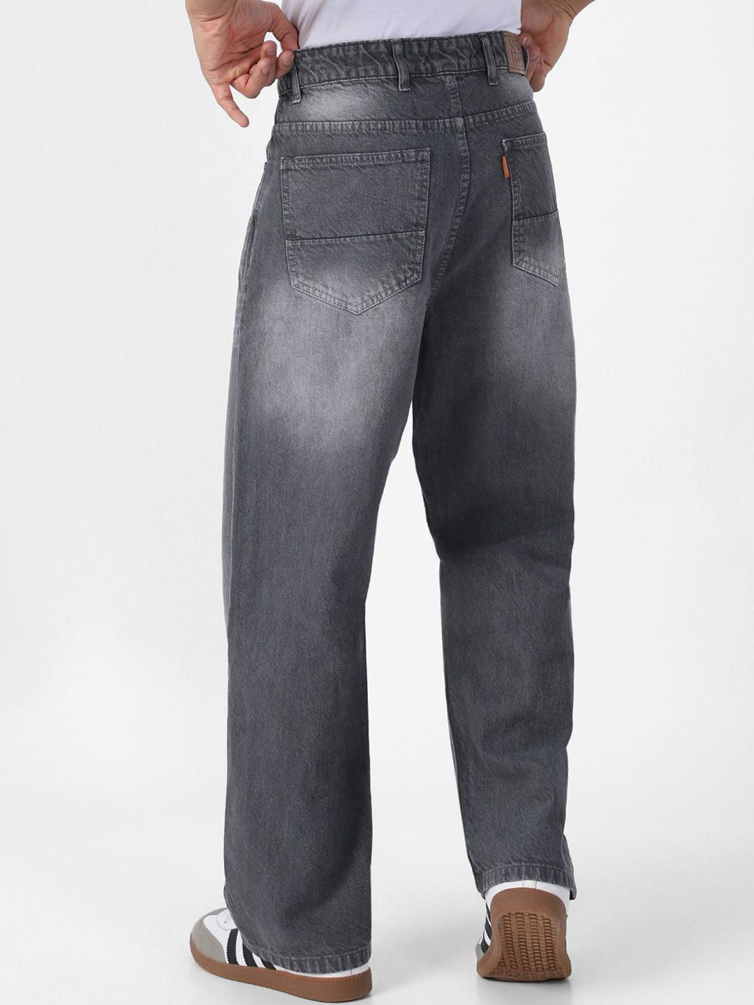 Urbano Fashion Men Loose Relaxed Fit Heavy Fade Jeans