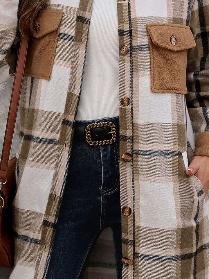 DressBerry Women Checked Single-Breasted Overcoat