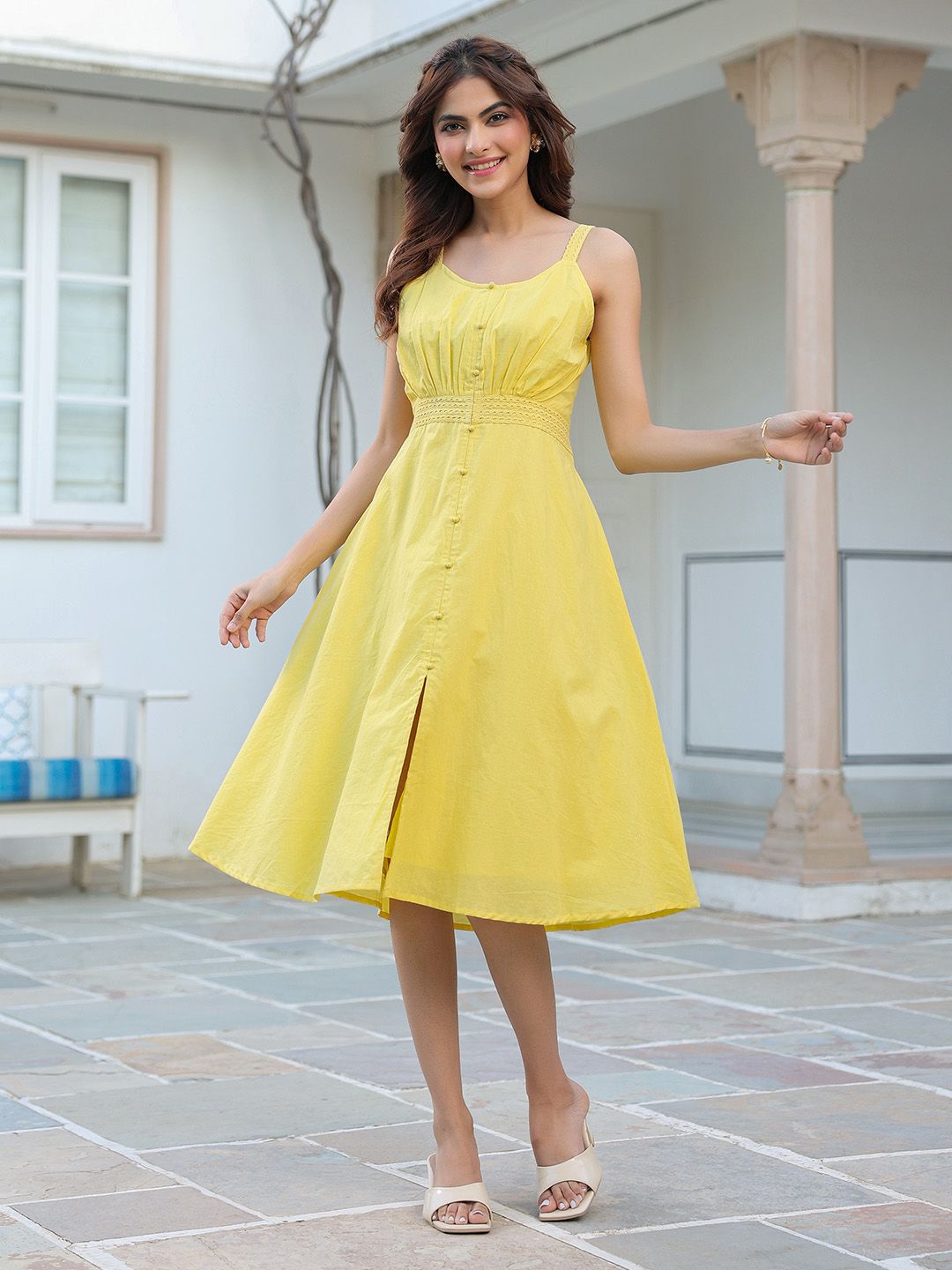 Janasya A-Line Midi Dress