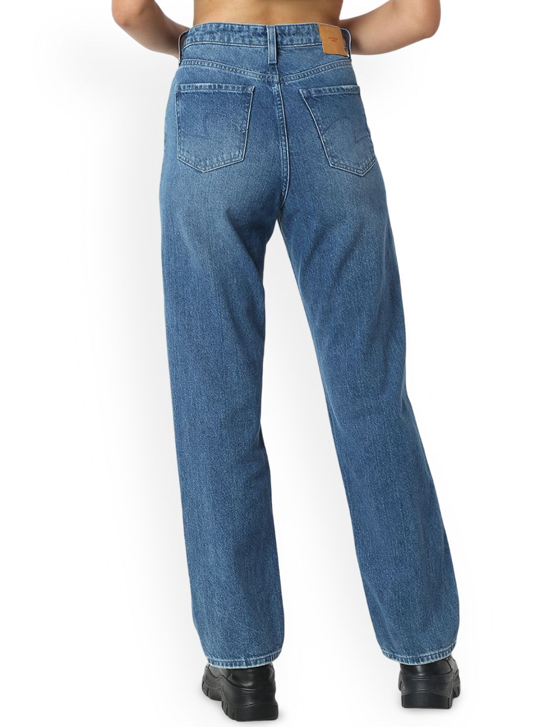 SPYKAR Women Straight Fit High-Rise Highly Distressed Heavy Fade Jeans