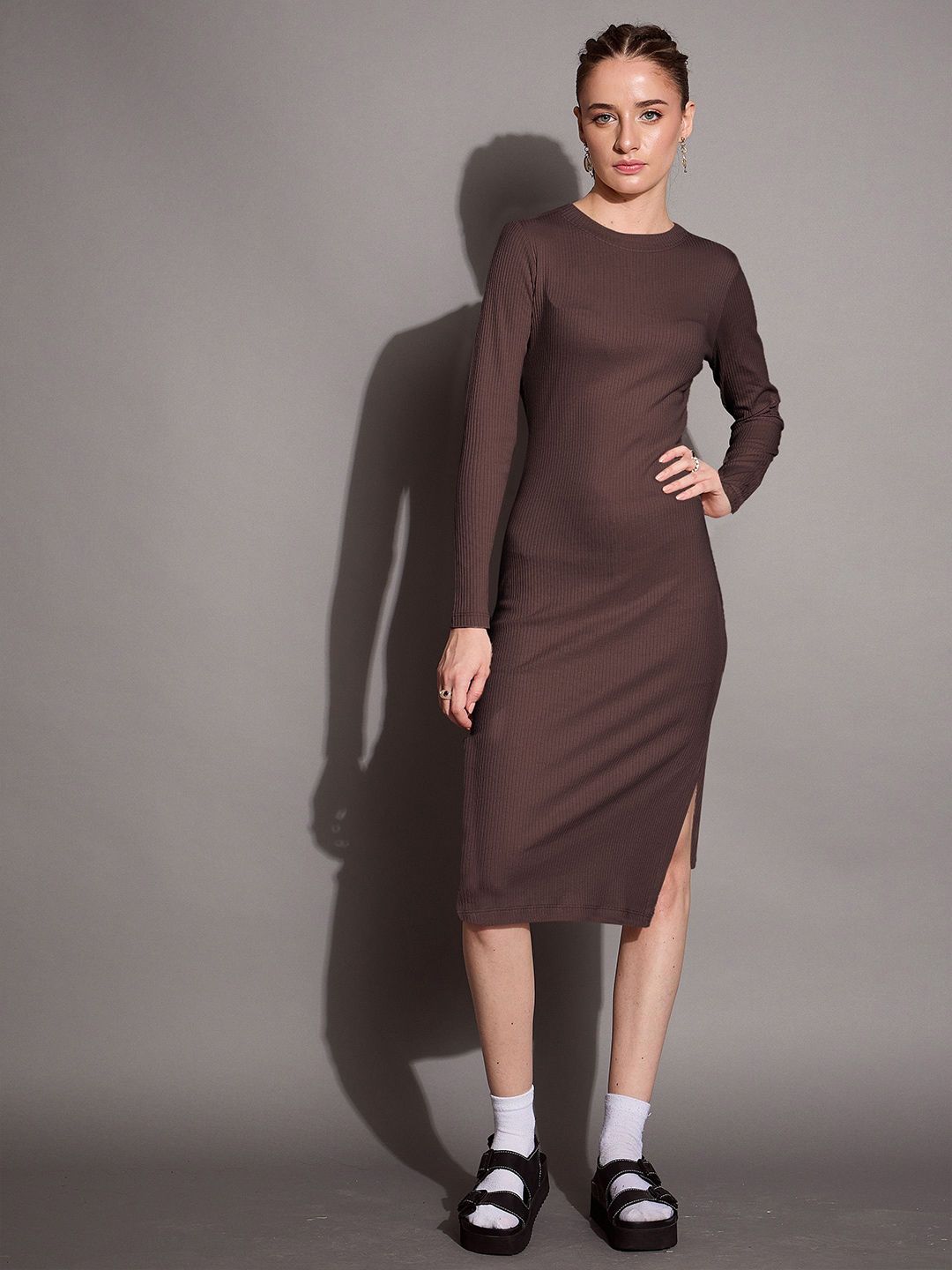SASSAFRAS BASICS Bodycon Midi Dress