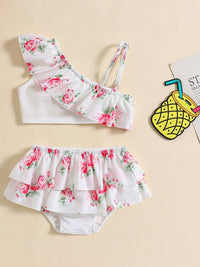 YK Girls Printed Swimset