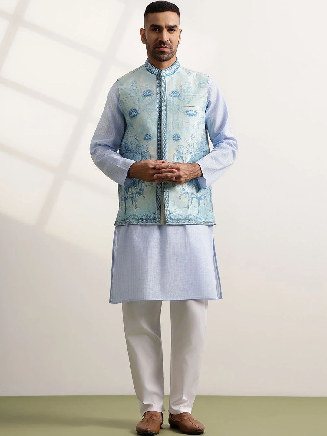 SOJANYA PLUS Printed Nehru Jackets