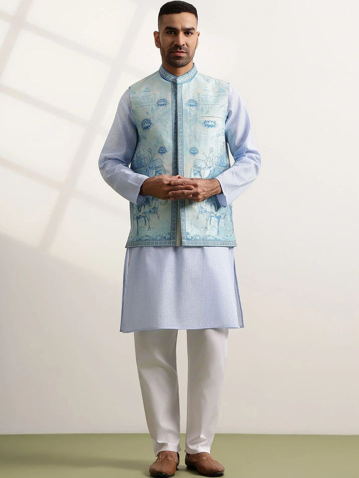 SOJANYA PLUS Printed Nehru Jackets