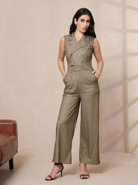 SASSAFRAS worklyf Striped Basic Jumpsuit