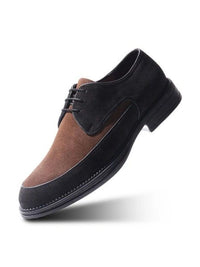 MONKSTORY Brown & Black Atelier 1860 Dual Tone Derby Lace-Ups