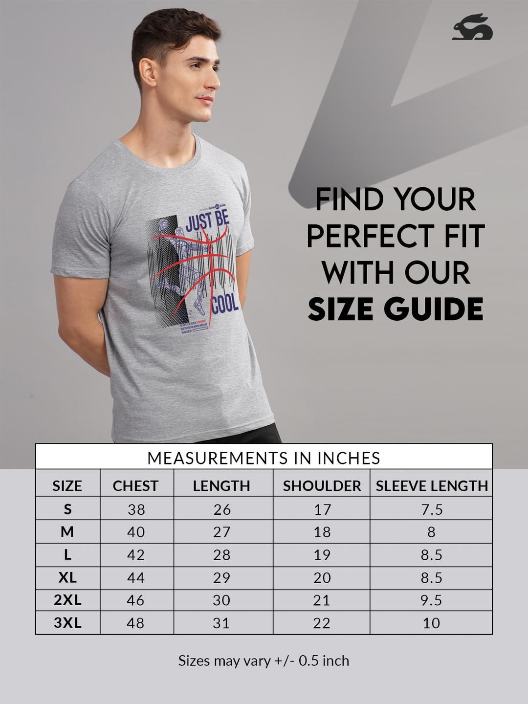 ADRO Men Grey Melange Tshirts
