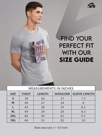 ADRO Men Grey Melange Tshirts