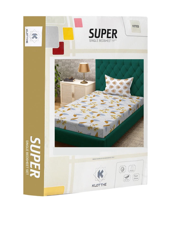 Cadar Bujang KLOTTHE Cream Floral Cotton