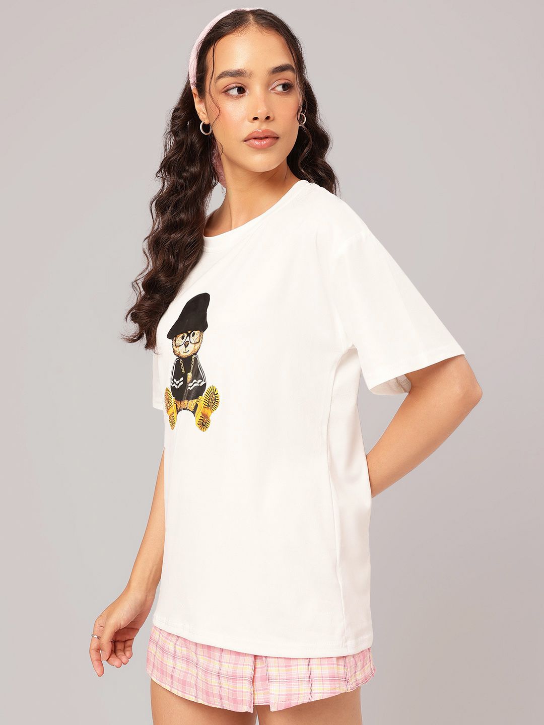 DressBerry Cuddly Classic Printed Relaxed Fit T-shirt