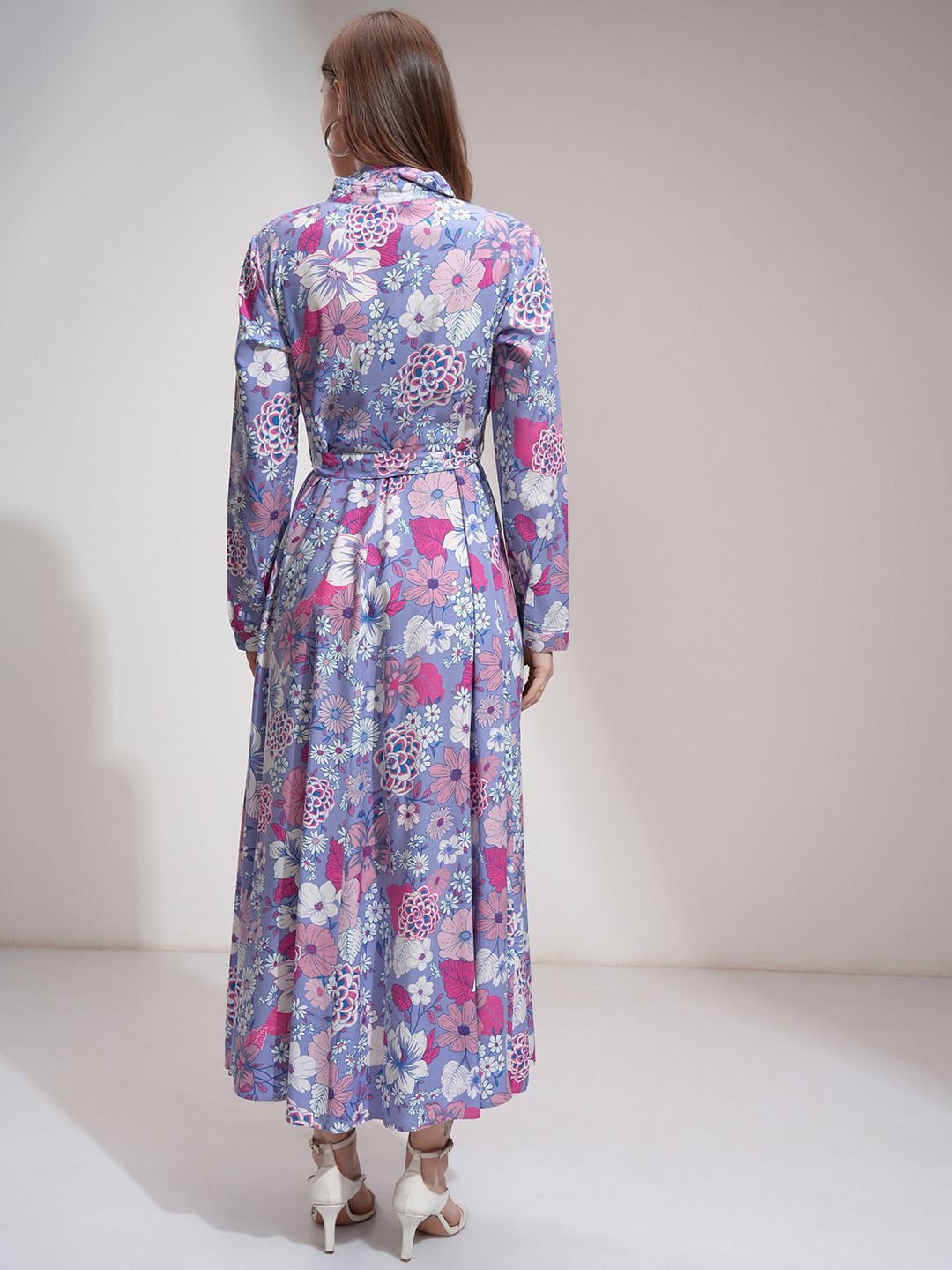 Tokyo Talkies Women Floral Button Down Maxi Dress