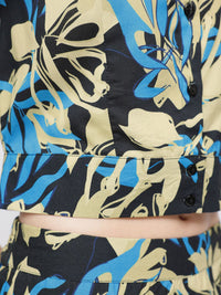 DressBerry Floral Daze Retro Boxy Crop Shirt