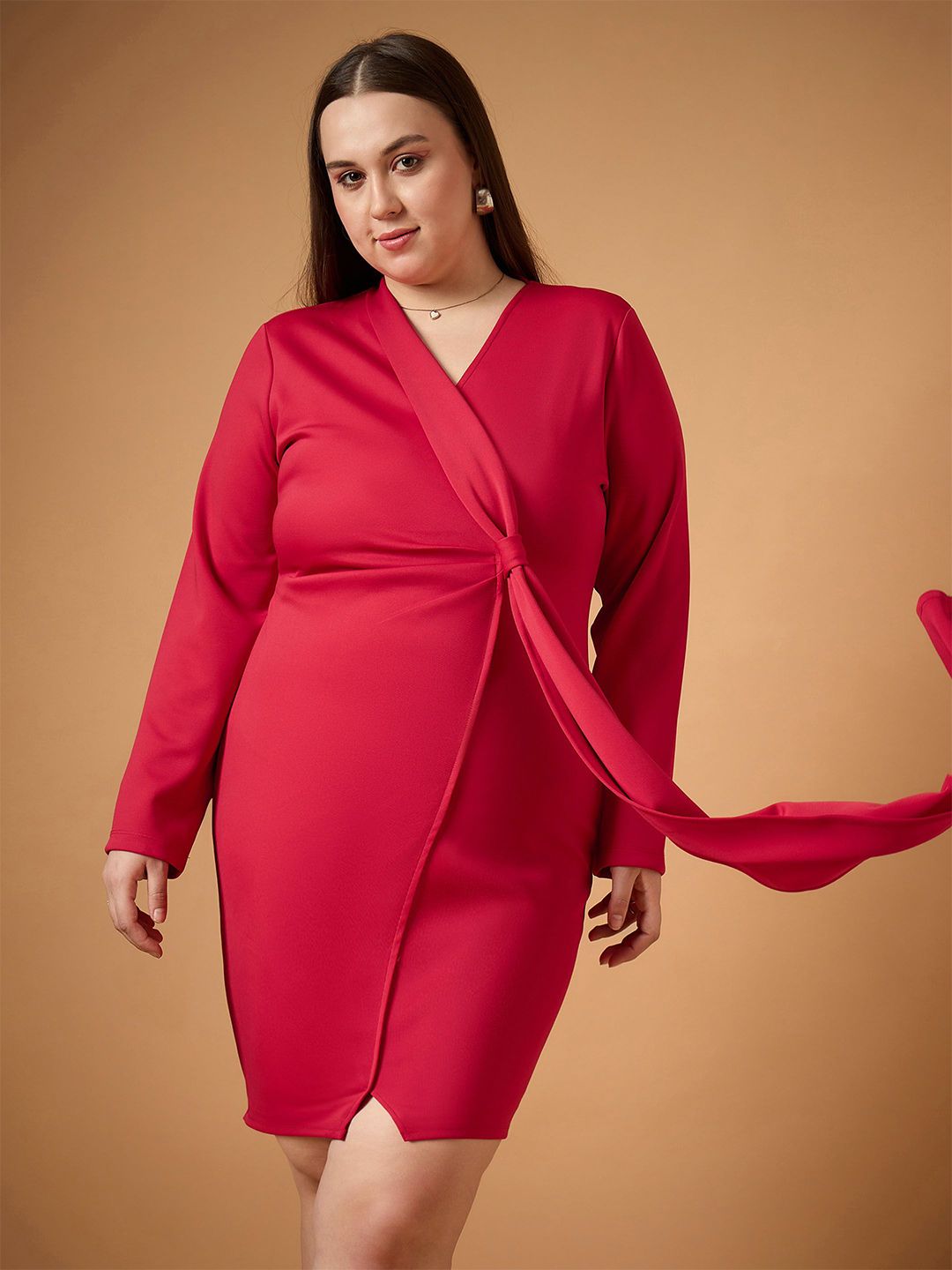 SASSAFRAS Curve Scuba Bodycon Dress