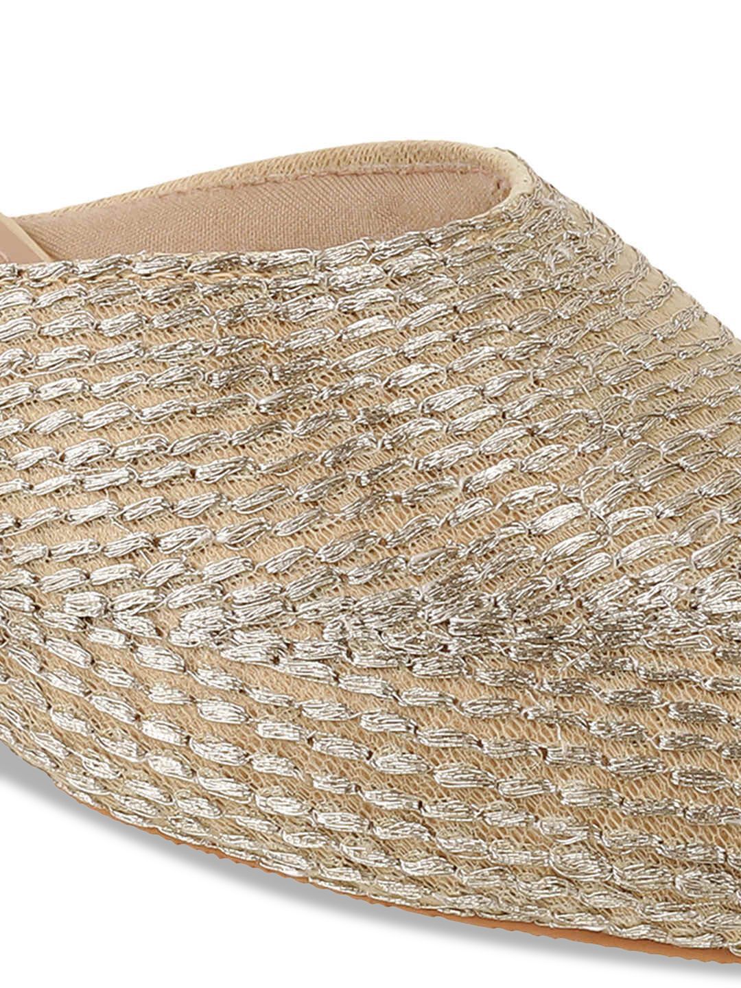 Mochi Women Woven Design Mules