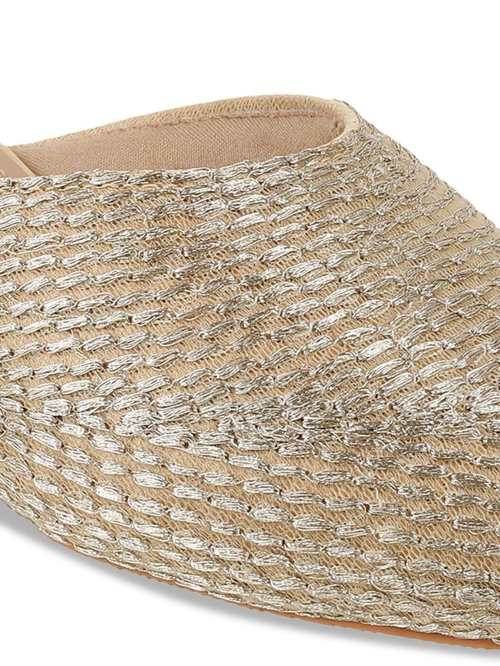 Mochi Women Woven Design Mules