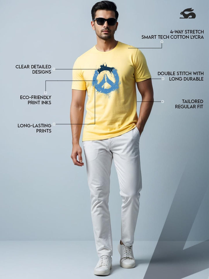 ADRO Men Yellow Tshirts