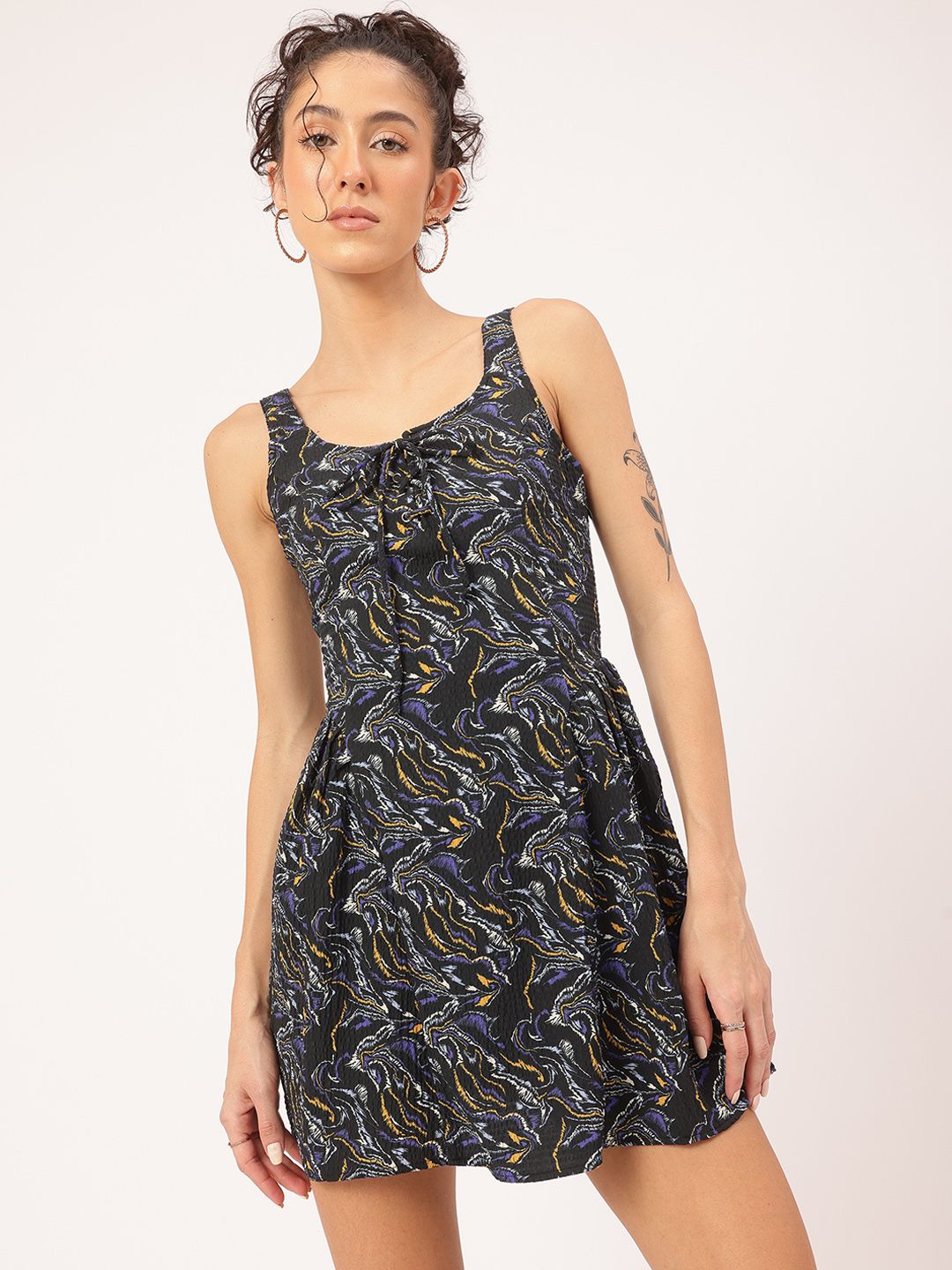 DressBerry Indie Fusion Printed Sleeveless Dress