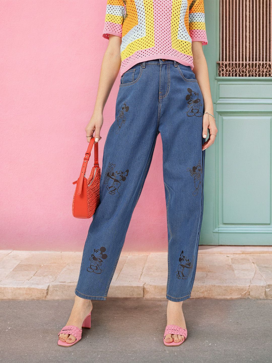 DressBerry Urban Nomad Women Printed Slouchy Fit Jeans