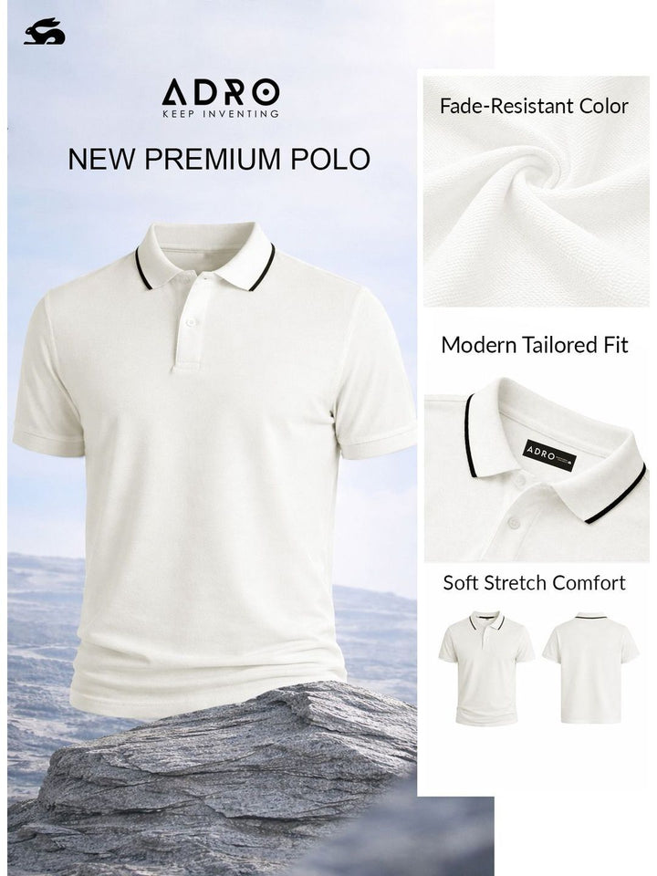 ADRO Men Polo Collar T-shirt