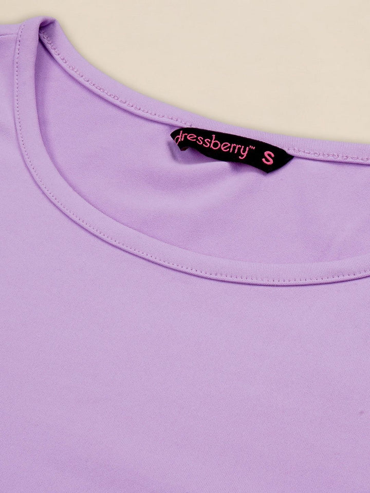 DressBerry Round-Neck Crop Fitted Top