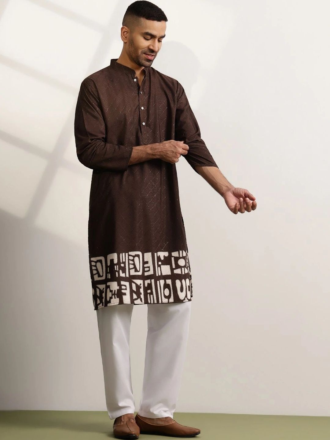 Anouk Men Ethnic Motifs Regular Kurta with Pyjamas