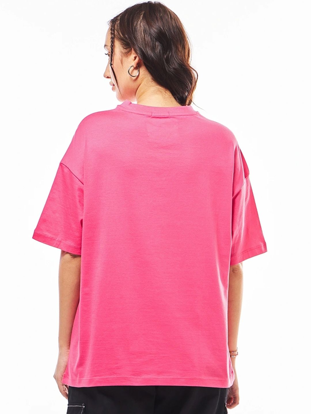 Bewakoof Official Disney Merchandise Women's Crazy Cat Lady Pure Cotton Printed Oversized T-Shirt