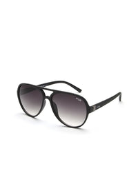 IRUS by IDEE Unisex Grey Lens & Black Aviator Sunglasses with UV Protected Lens