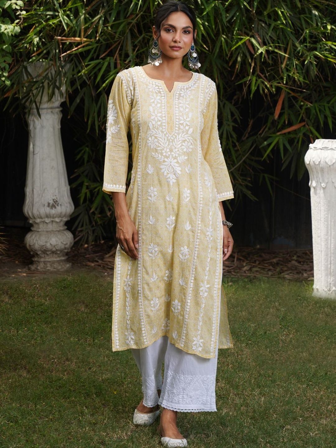 House of Chikankari Women Ethnic Motifs Embroidered Chikankari Kurta