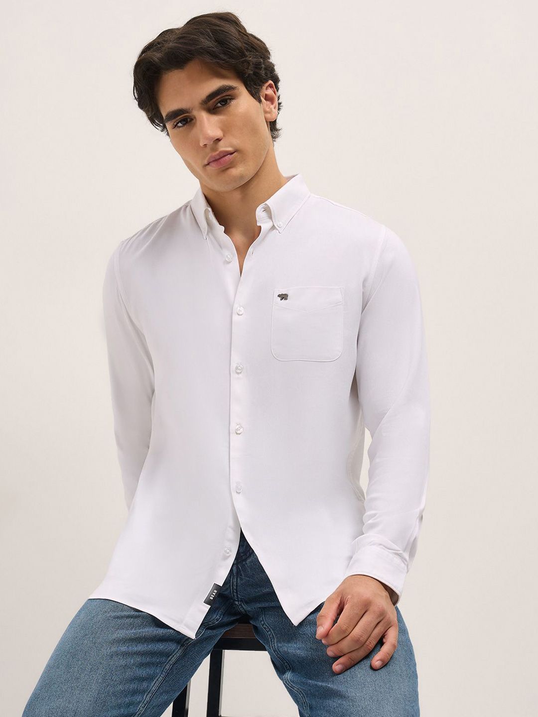 THE BEAR HOUSE Men Slim Fit Opaque Casual Shirt