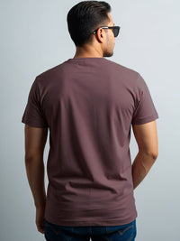 ADRO Geometric Printed Round Neck Skin-Friendly Regular Fit T-shirt