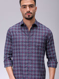 The Indian Garage Co Men Slim Fit Opaque Checked Casual Shirt